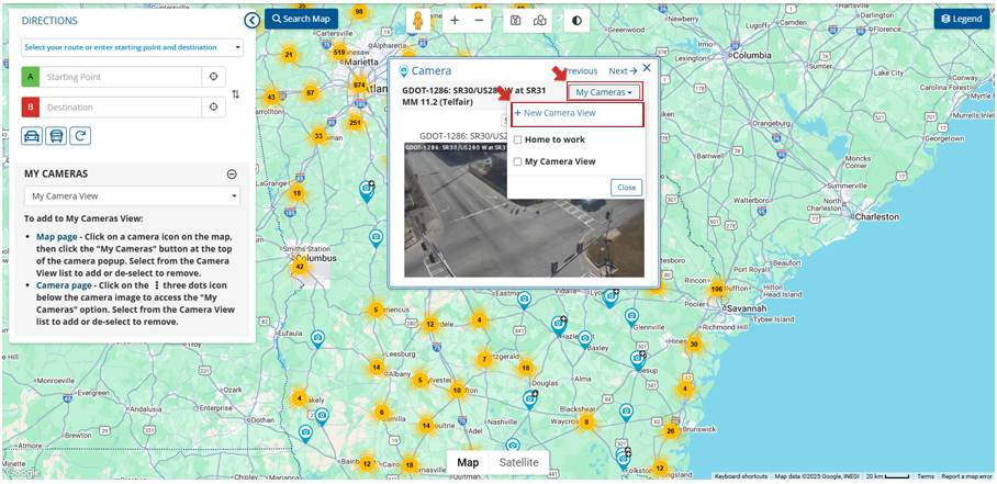 Saving and Editing Cameras