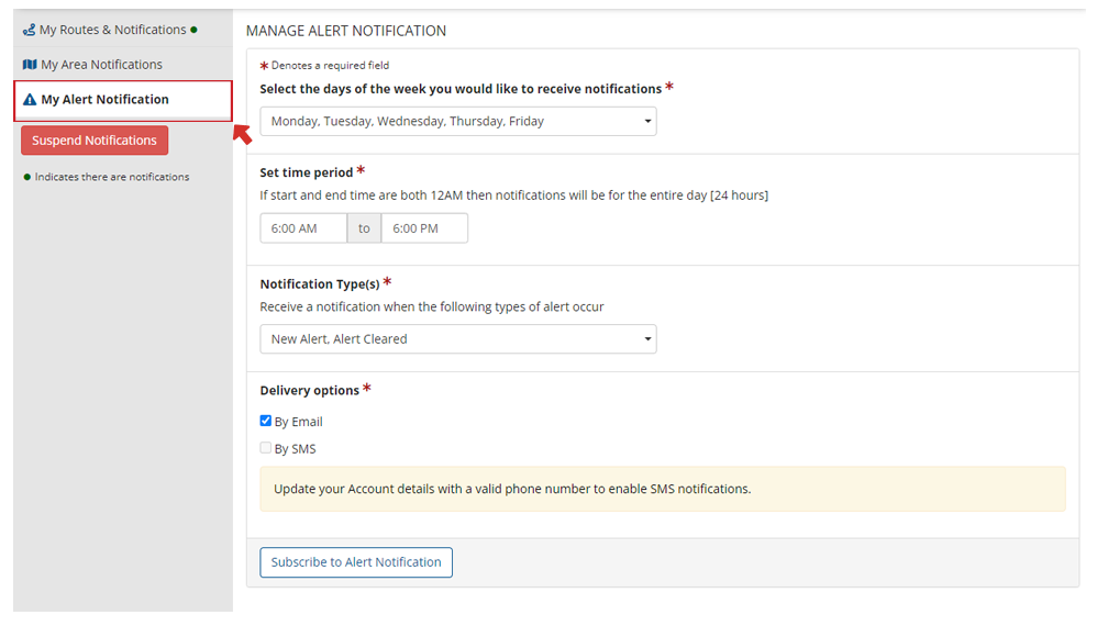 Creating Alert Notification